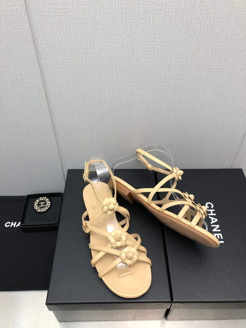 Chanel G40128 Women's Sandals Shoes Lambskin C90224 - 35 - View 7