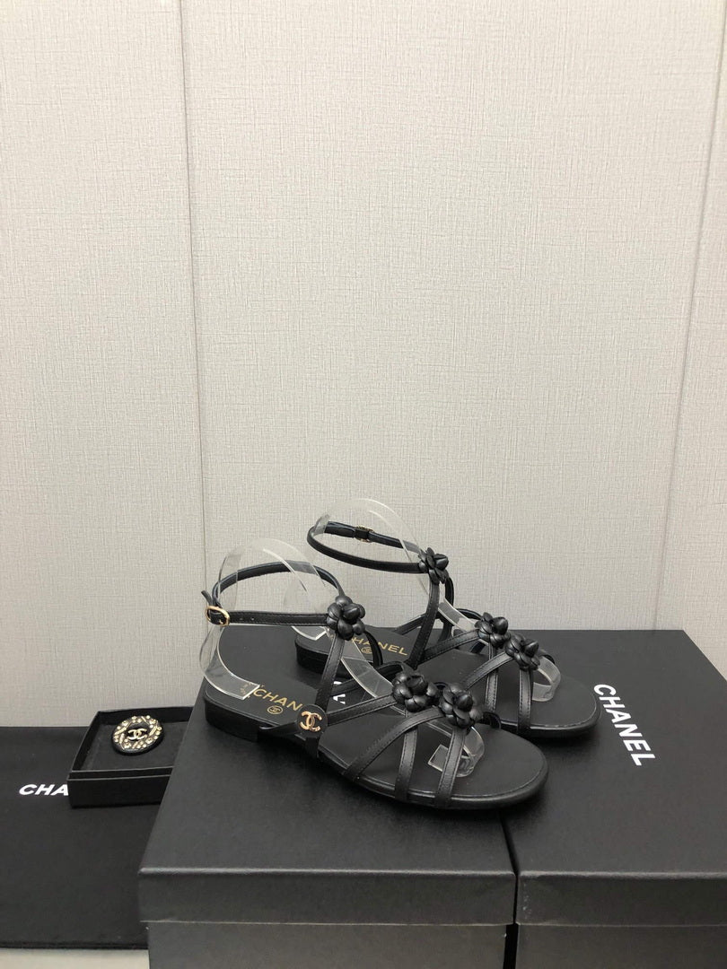 Chanel G40128 Women's Sandals Shoes Lambskin C90225 - 35 - View 3