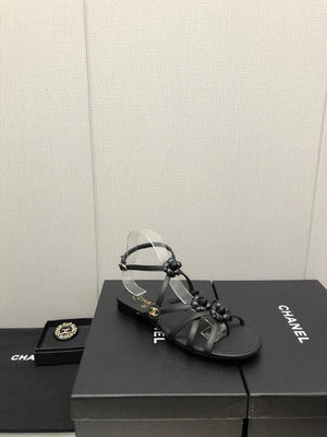 Chanel G40128 Women's Sandals Shoes Lambskin C90225 - 35 - View 4