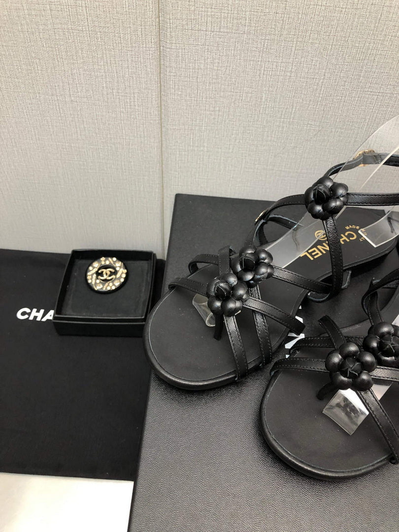 Chanel G40128 Women's Sandals Shoes Lambskin C90225 - 35 - View 5