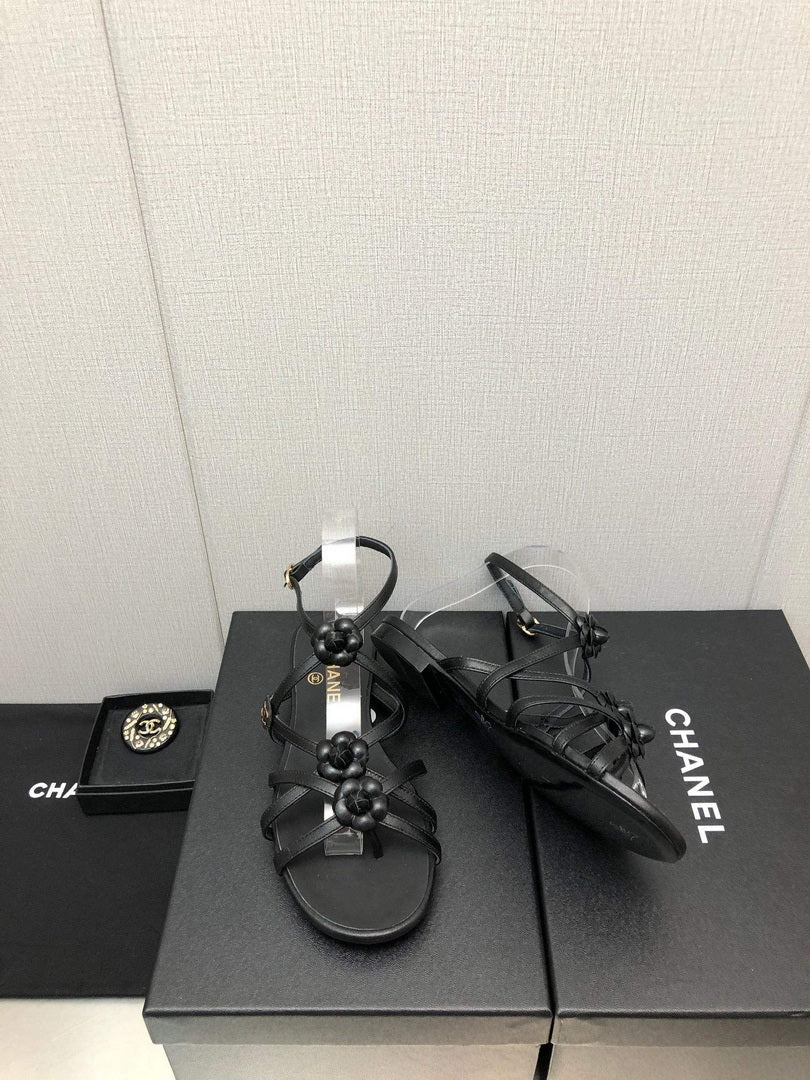 Chanel G40128 Women's Sandals Shoes Lambskin C90225 - 35 - View 6