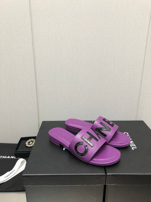 Chanel G40129 Women's Slippers Shoes Lambskin C90227 - 35 - View 1