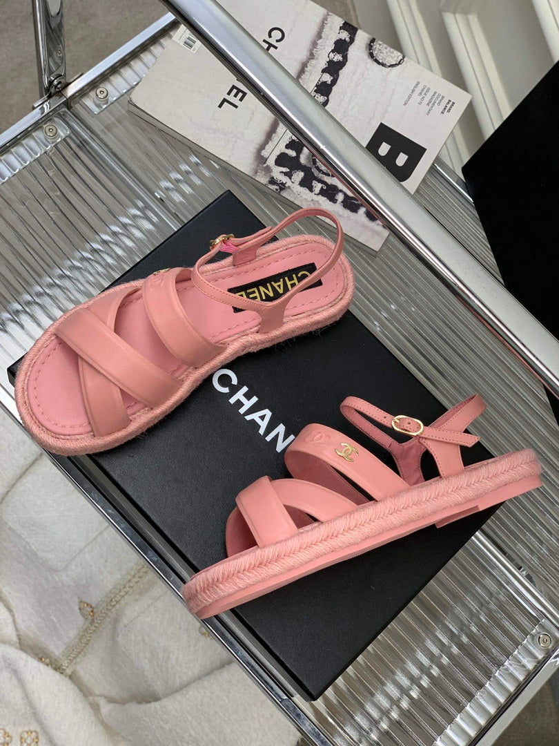 Chanel G40132 Women's Sandals Shoes Lambskin C90213 - 35 - View 7