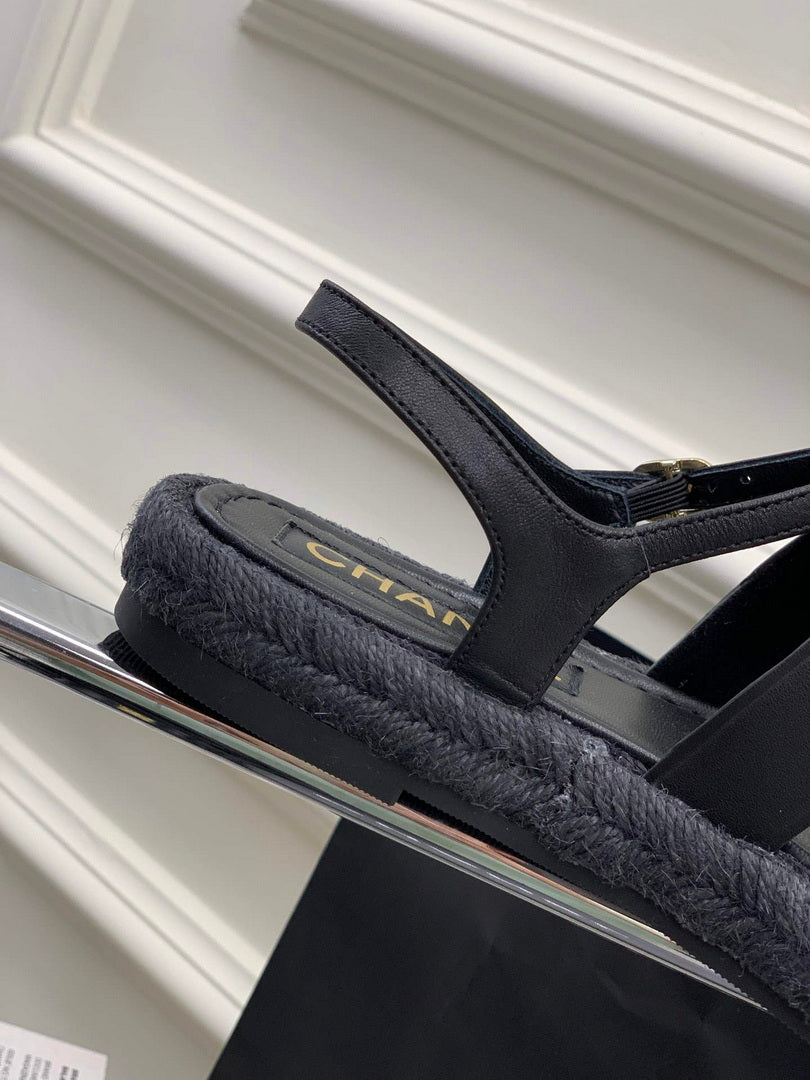 Chanel G40132 Women's Sandals Shoes Lambskin C90214 - 35 - View 3