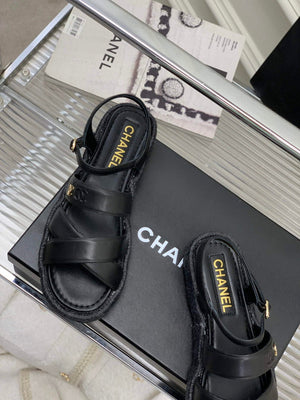 Chanel G40132 Women's Sandals Shoes Lambskin C90214 - 35 - View 7