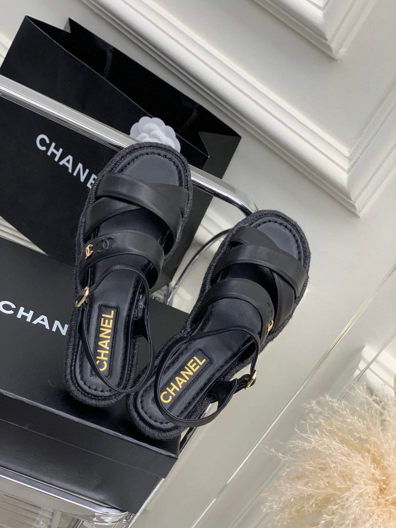 Chanel G40132 Women's Sandals Shoes Lambskin C90214 - 35 - View 8