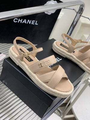Chanel G40132 Women's Sandals Shoes Lambskin C90215 - 35 - View 2