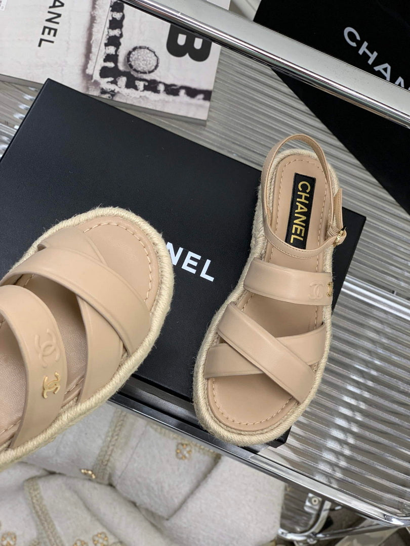 Chanel G40132 Women's Sandals Shoes Lambskin C90215 - 35 - View 9