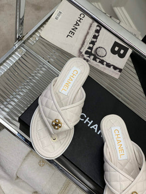 Chanel G40132 Women's Slippers Shoes Calfskin C90204 - 35 - View 3