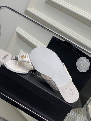 Chanel G40132 Women's Slippers Shoes Calfskin C90204 - 35 - View 4
