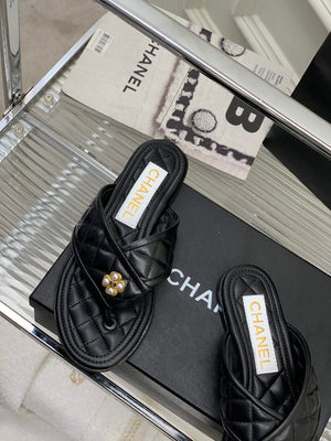 Chanel G40132 Women's Slippers Shoes Calfskin C90205 - 35 - View 3