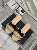 Chanel G40132 Women's Slippers Shoes Lambskin C90202
