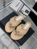 Chanel G40132 Women's Slippers Shoes Calfskin C90203