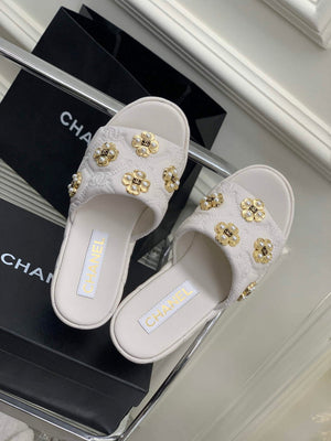 Chanel G40132 Women's Slippers Shoes Calfskin C90206 - 35 - View 3
