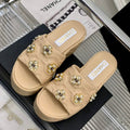 Chanel G40132 Women's Slippers Shoes Lambskin C90208 - 35 - View 1