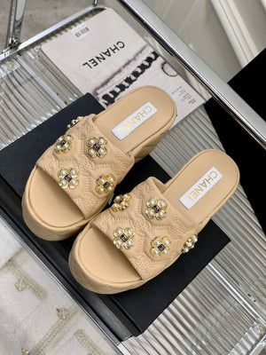 Chanel G40132 Women's Slippers Shoes Lambskin C90208 - 35 - View 1