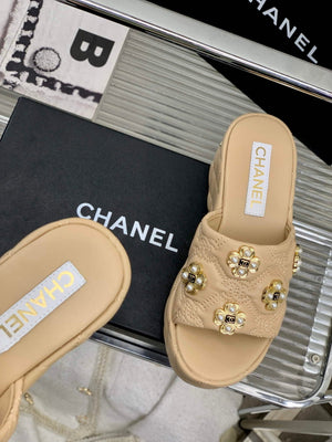 Chanel G40132 Women's Slippers Shoes Lambskin C90208 - 35 - View 3