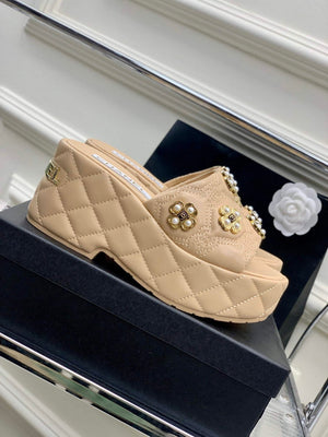 Chanel G40132 Women's Slippers Shoes Lambskin C90208 - 35 - View 6