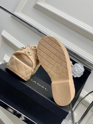 Chanel G40132 Women's Slippers Shoes Lambskin C90208 - 35 - View 9