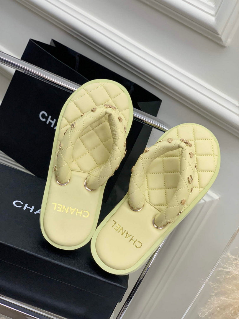 Chanel G40132 Women's Slippers Shoes Lambskin C90209 - 35 - View 2