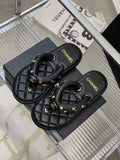 Chanel G40132 Women's Slippers Shoes Lambskin C90212