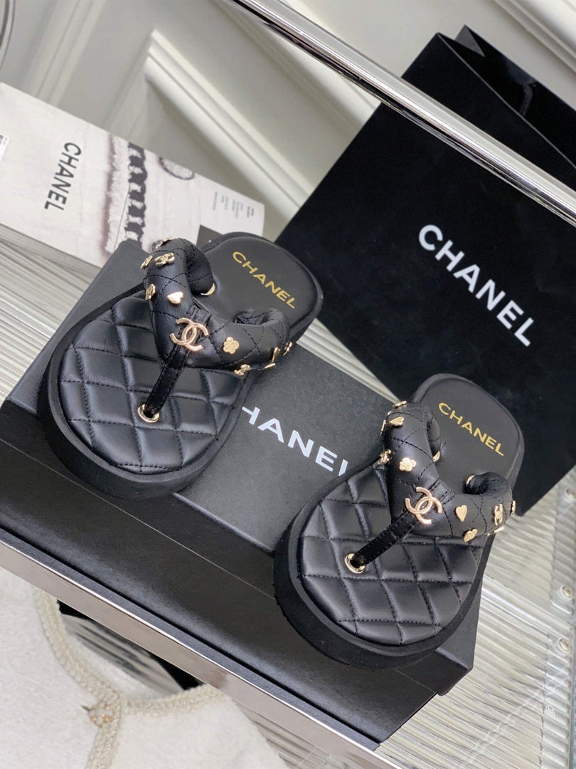 Chanel G40132 Women's Slippers Shoes Lambskin C90212 - 35 - View 2