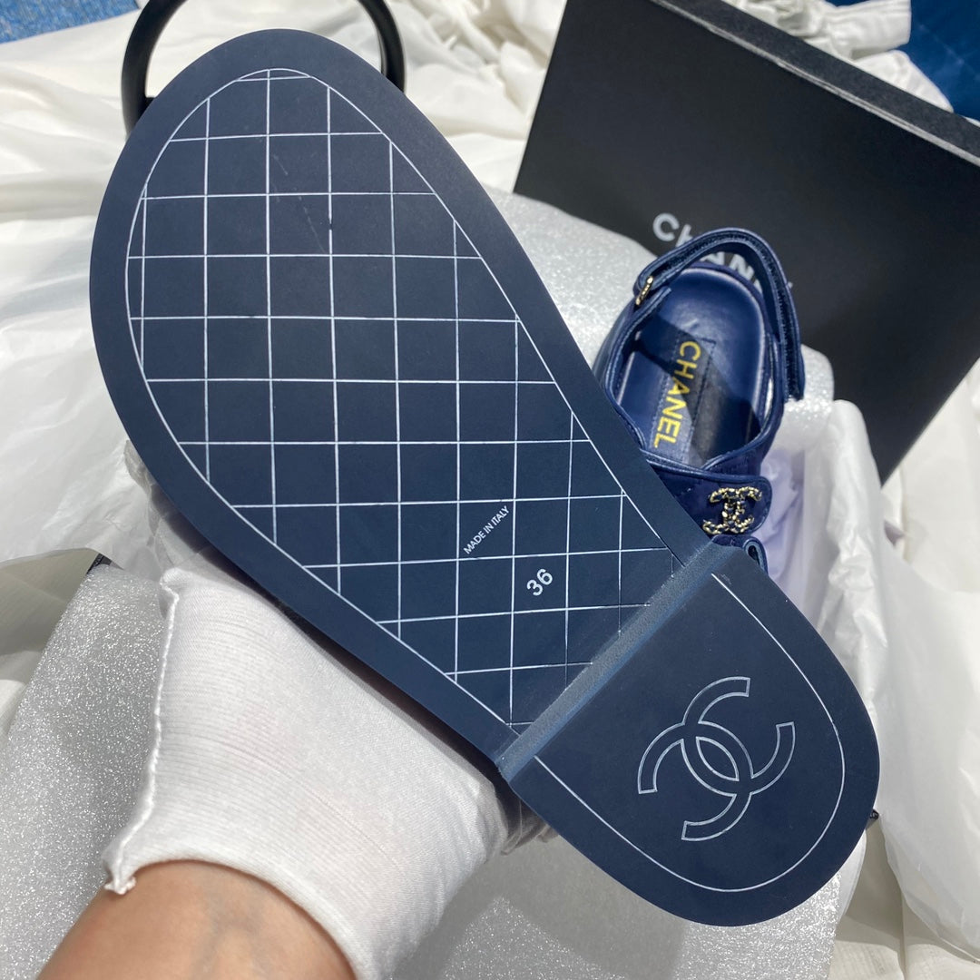 Chanel G40138 Women's Sandals Shoes Lambskin C90236 - 35 - View 9