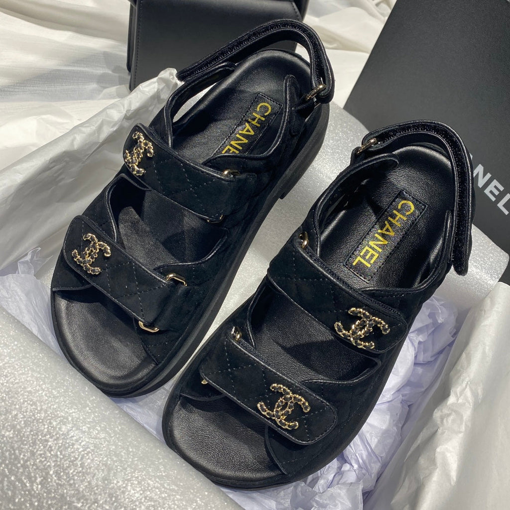 Chanel G40138 Women's Sandals Shoes Lambskin C90237