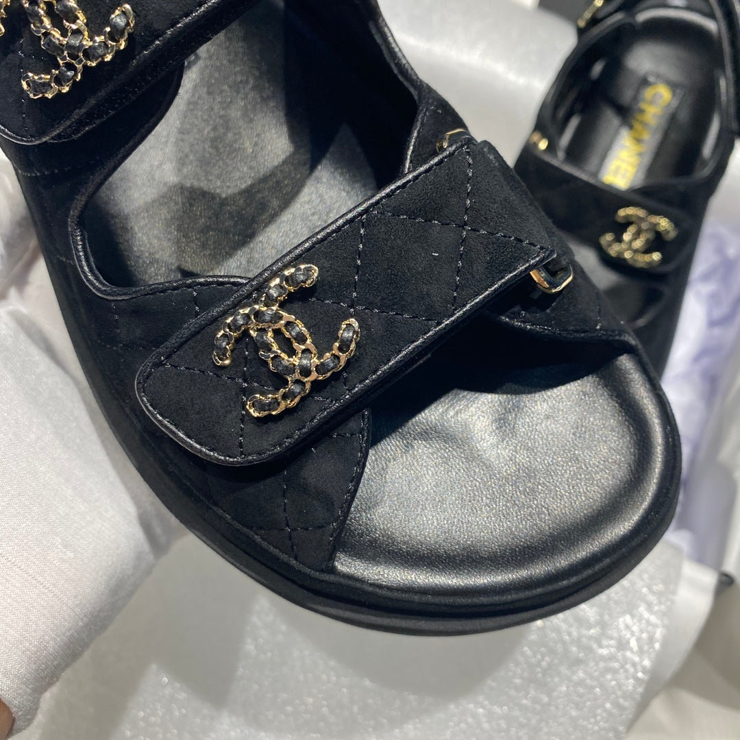 Chanel G40138 Women's Sandals Shoes Lambskin C90237