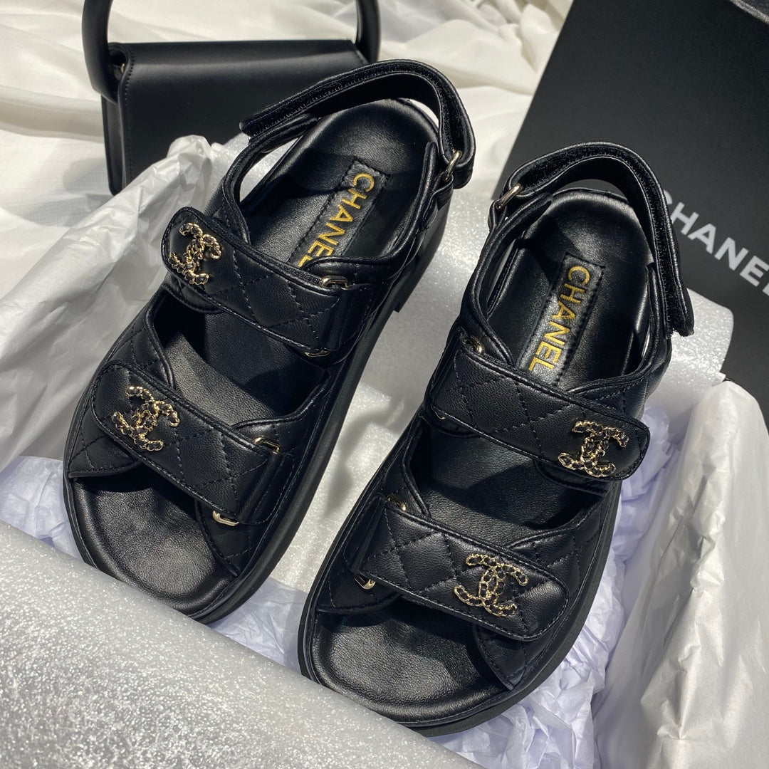 Chanel G40138 Women's Sandals Shoes Lambskin C90239