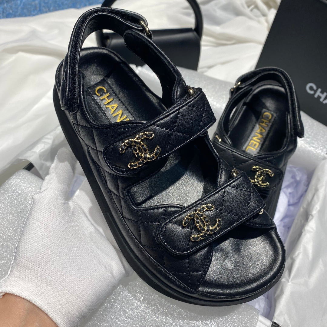 Chanel G40138 Women's Sandals Shoes Lambskin C90239 - 35 - View 3