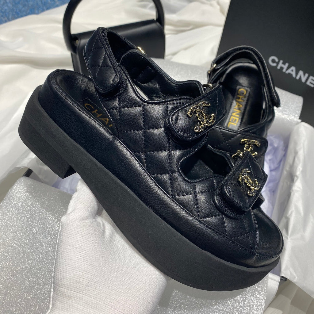 Chanel G40138 Women's Sandals Shoes Lambskin C90239
