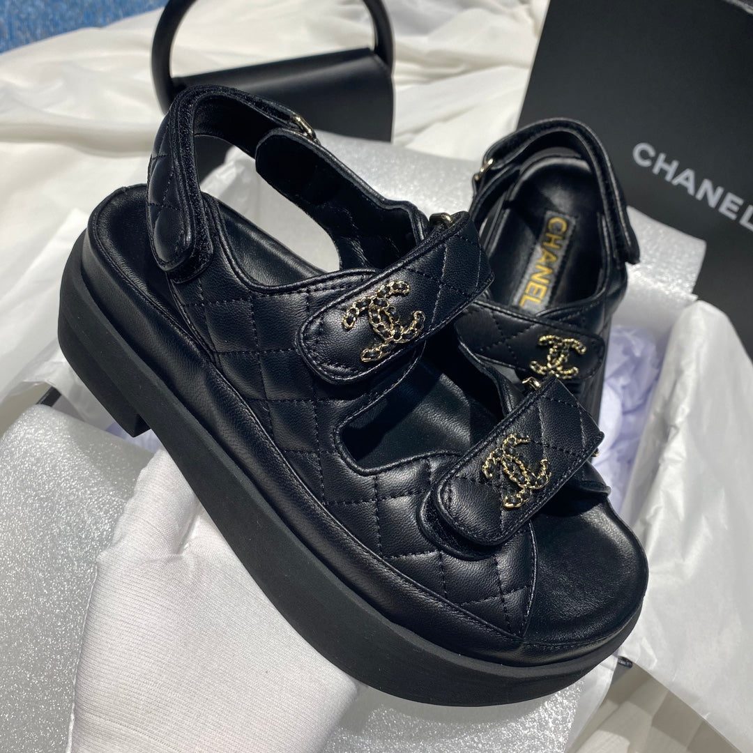 Chanel G40138 Women's Sandals Shoes Lambskin C90239