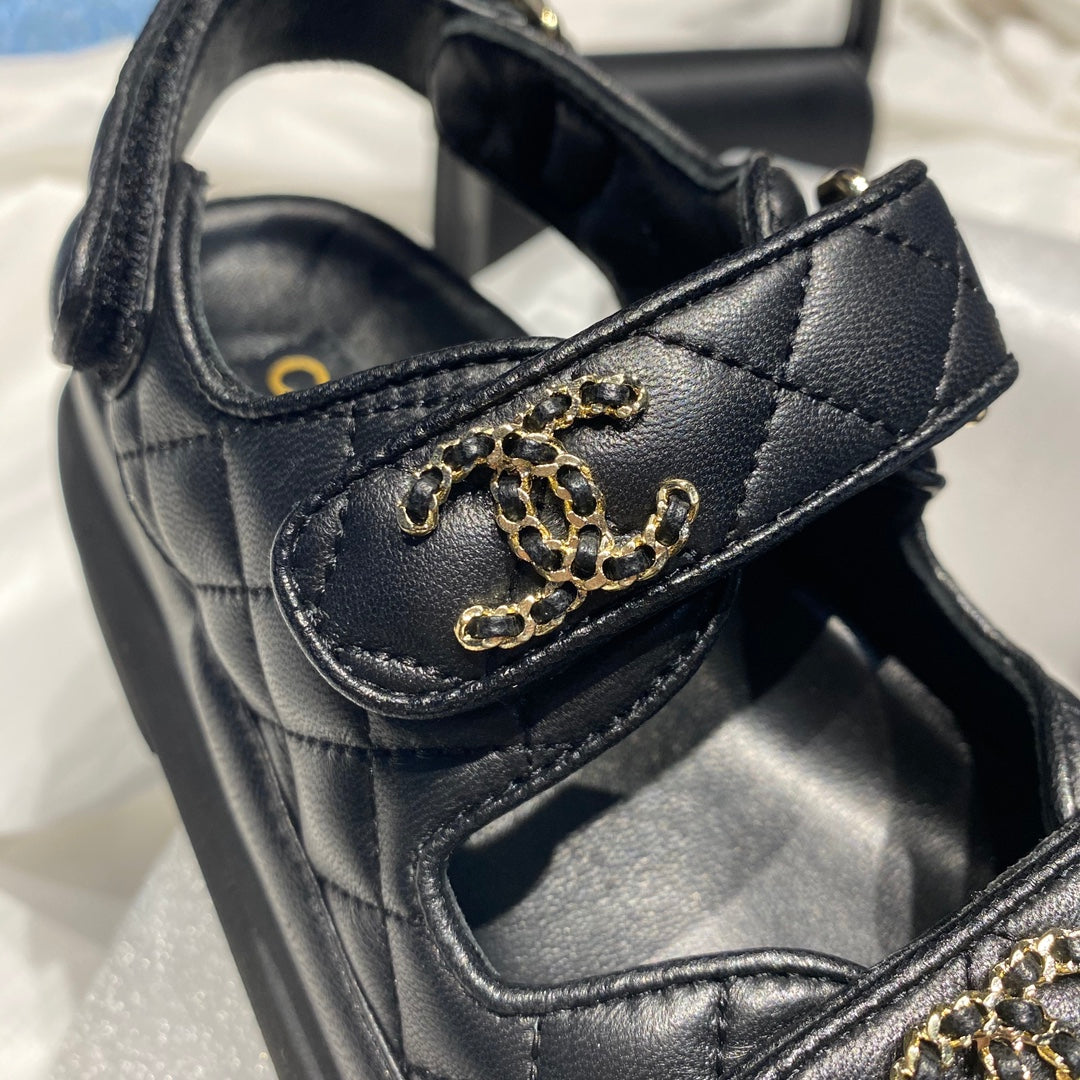 Chanel G40138 Women's Sandals Shoes Lambskin C90239