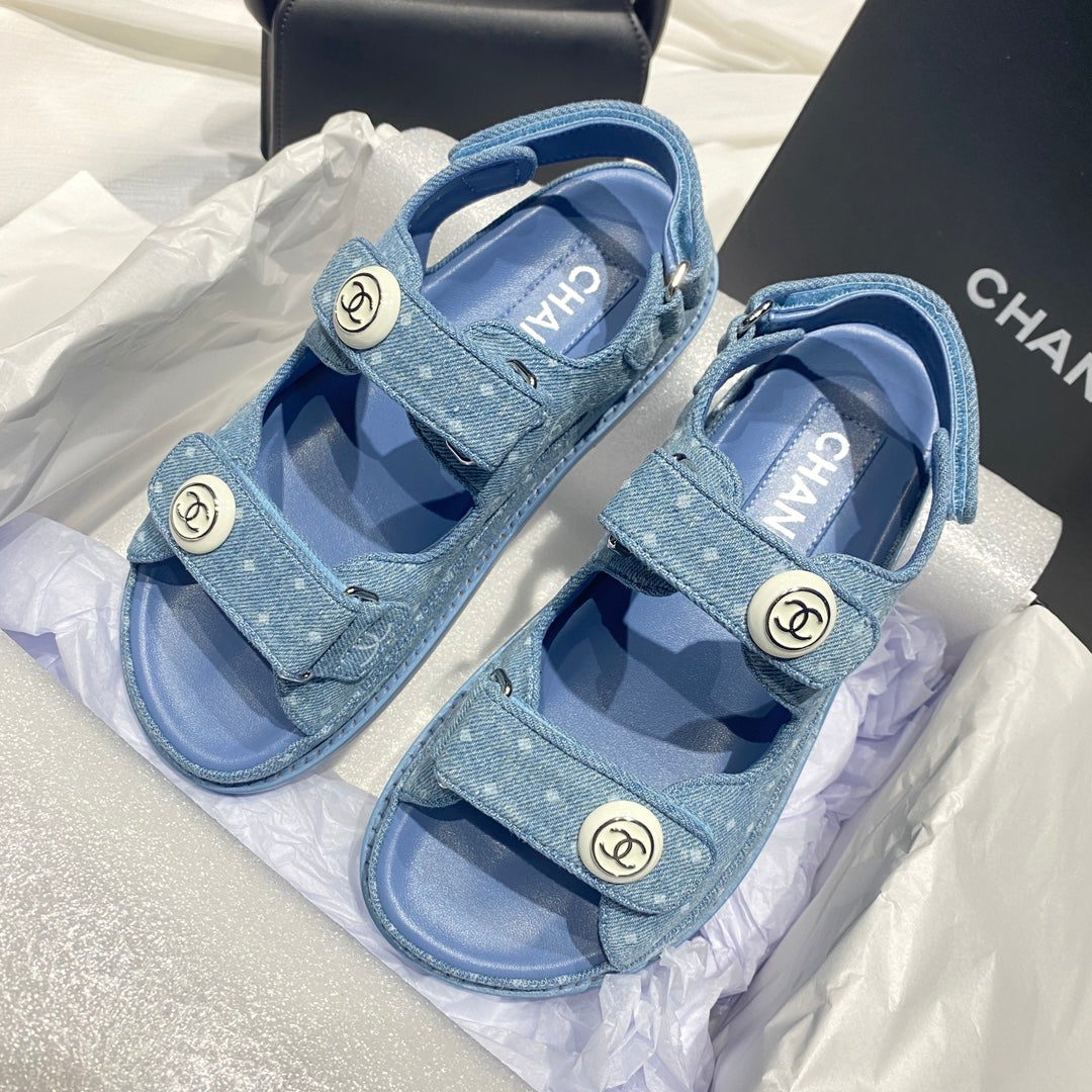 Chanel G40138 Women's Sandals Shoes Lambskin C90240 - 35 - View 1