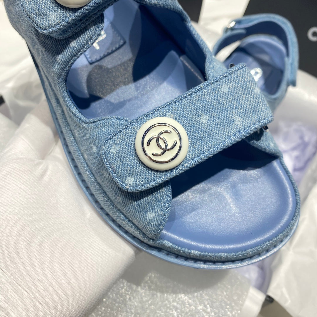 Chanel G40138 Women's Sandals Shoes Lambskin C90240 - 35 - View 5