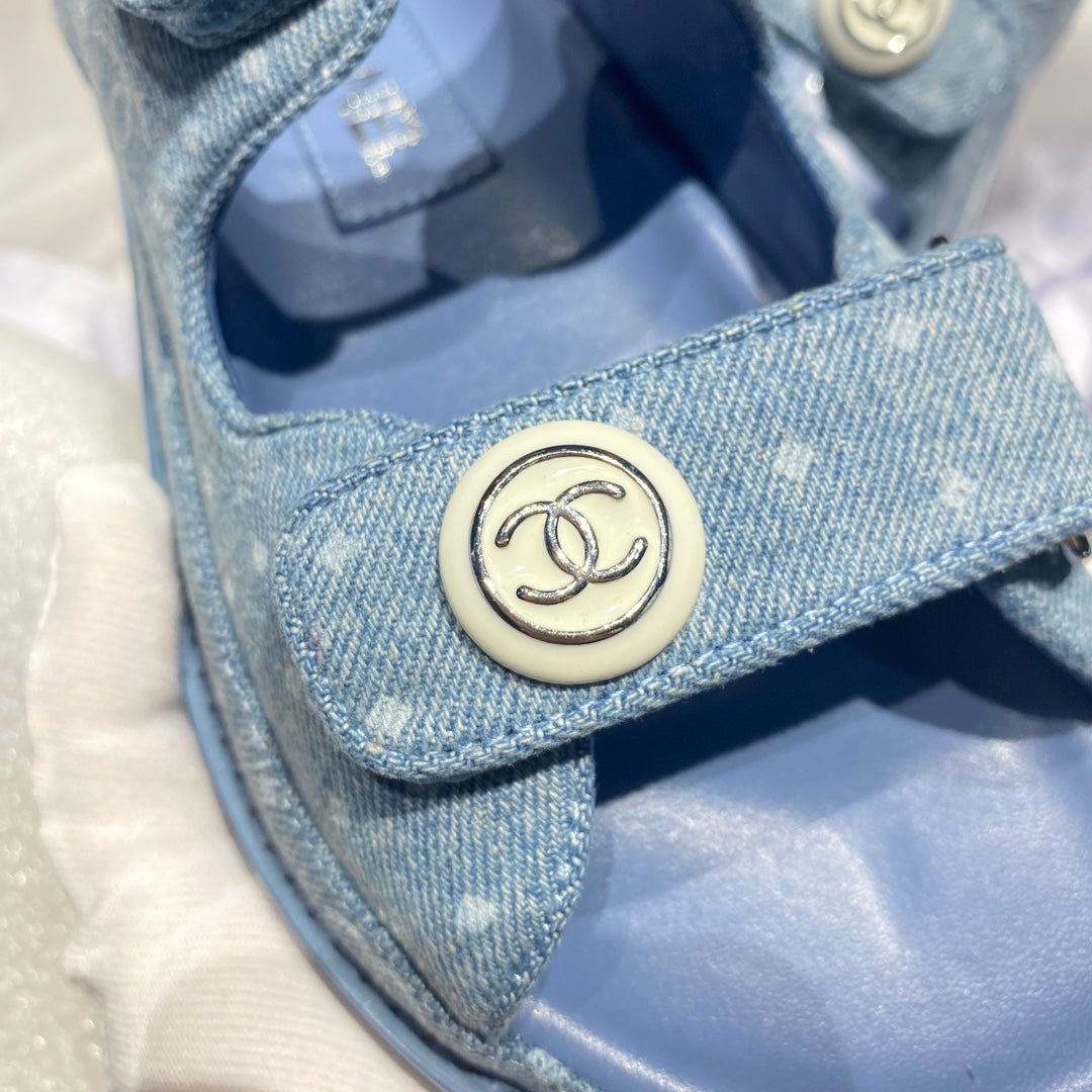 Chanel G40138 Women's Sandals Shoes Lambskin C90240 - 35 - View 8