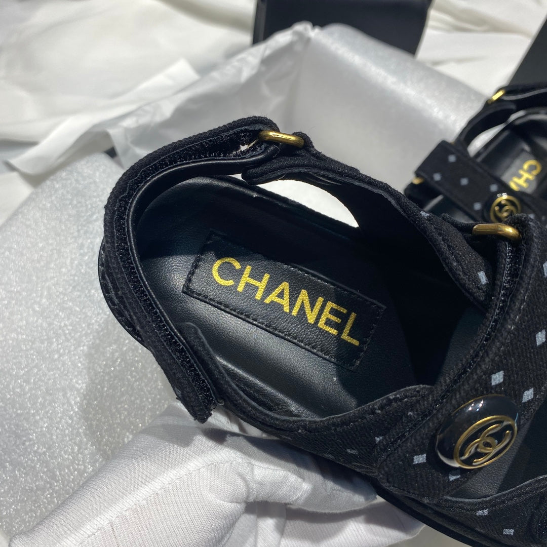 Chanel G40138 Women's Sandals Shoes Lambskin C90241 - 35 - View 7