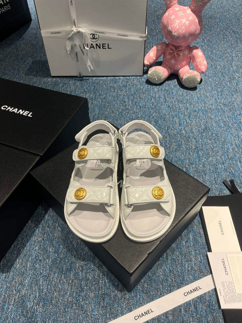 Chanel G40138 Women's Sandals Shoes Lambskin C90245 - 35 - View 1
