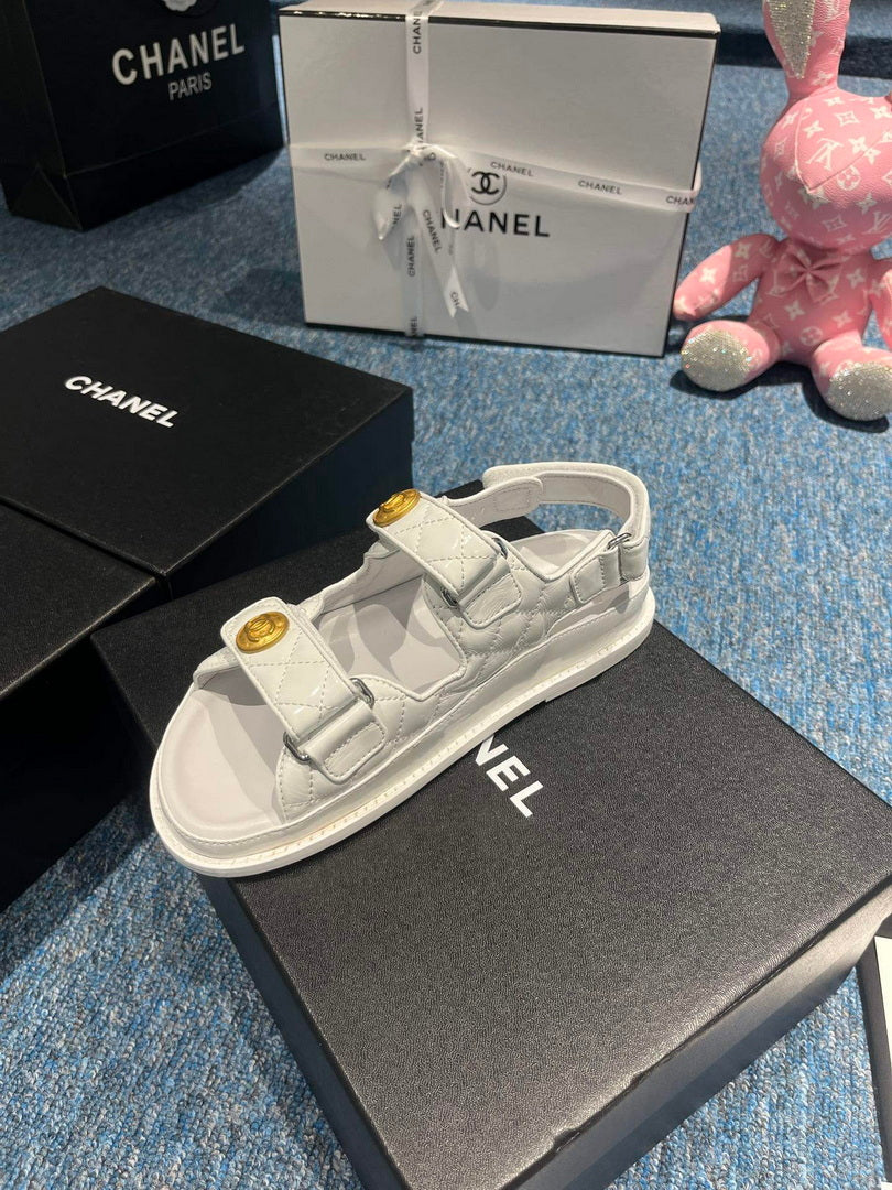Chanel G40138 Women's Sandals Shoes Lambskin C90245 - 35 - View 7