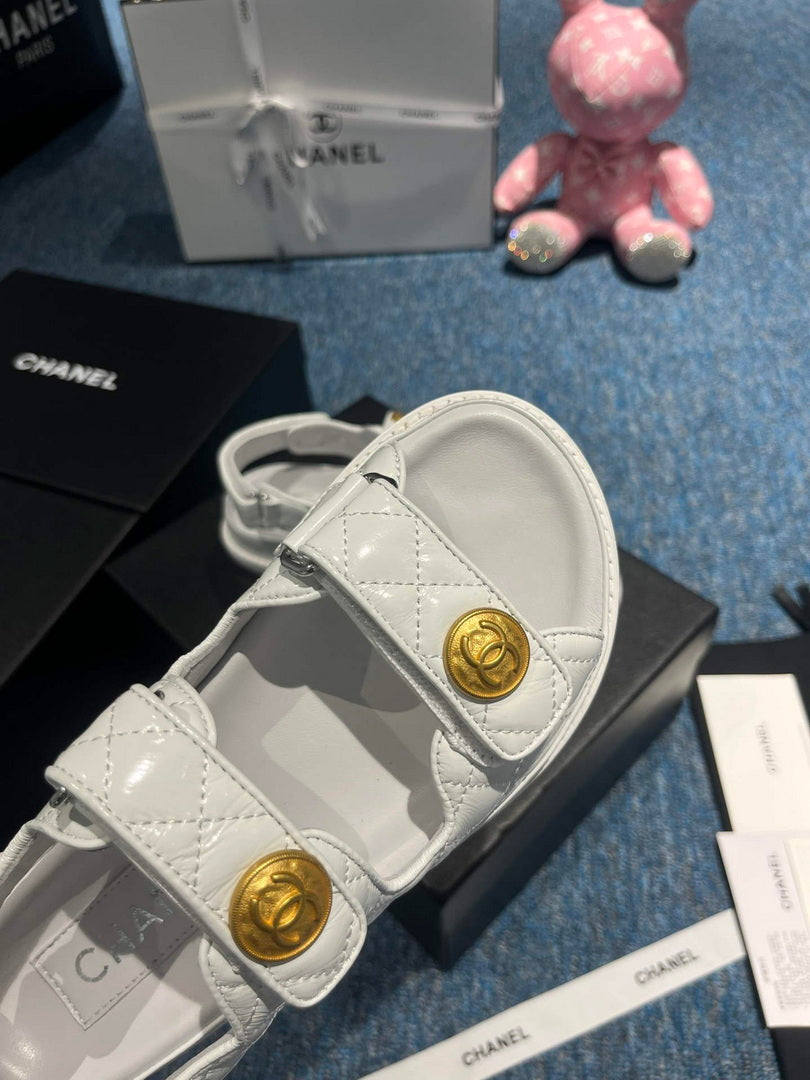 Chanel G40138 Women's Sandals Shoes Lambskin C90245