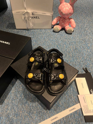Chanel G40138 Women's Sandals Shoes Lambskin C90247 - 35 - View 1