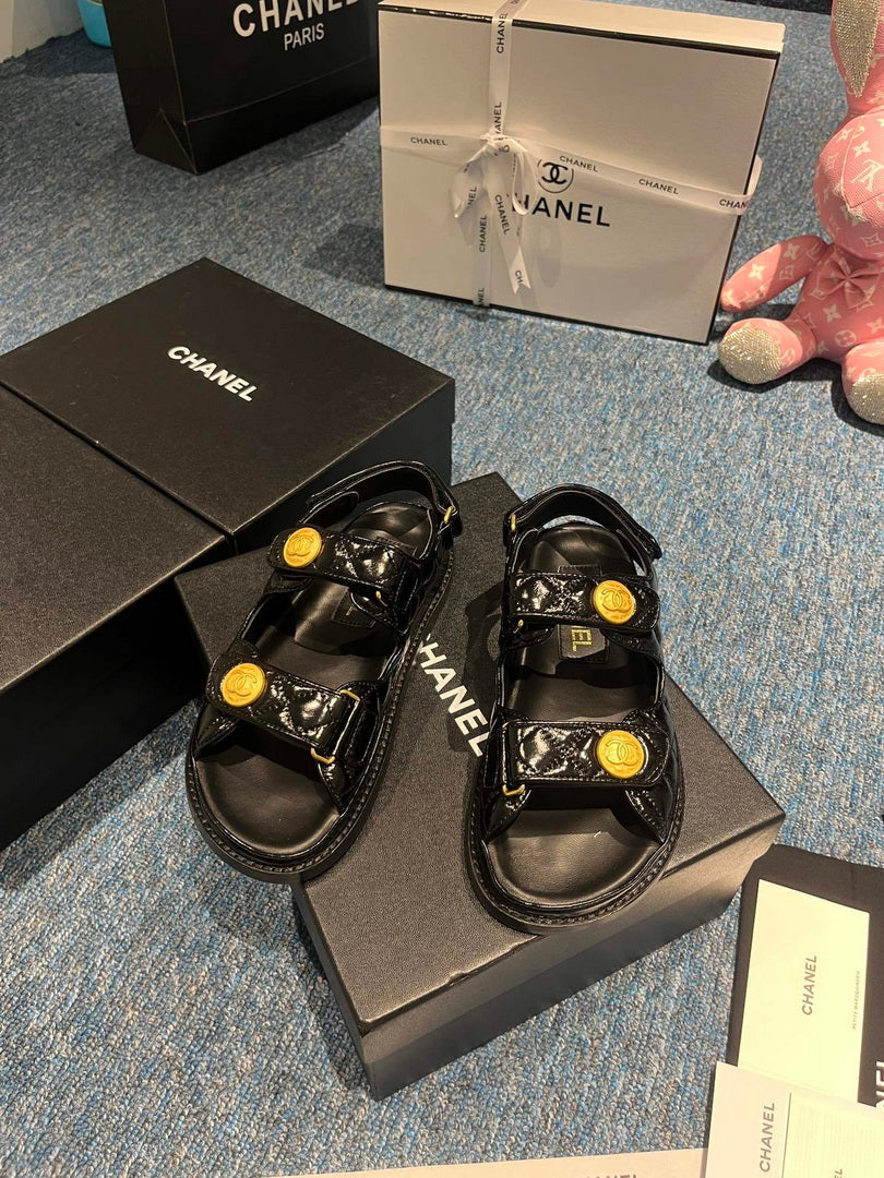 Chanel G40138 Women's Sandals Shoes Lambskin C90247