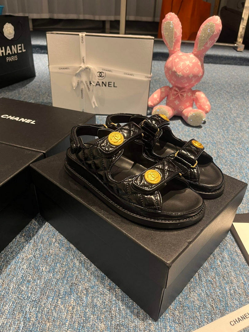 Chanel G40138 Women's Sandals Shoes Lambskin C90247 - 35 - View 3