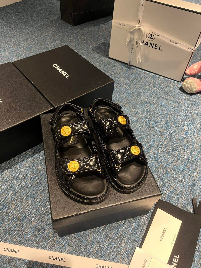 Chanel G40138 Women's Sandals Shoes Lambskin C90247