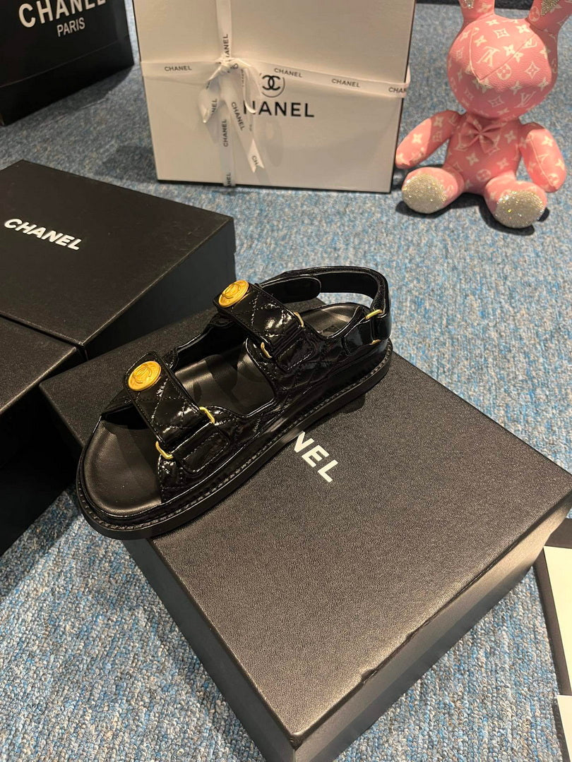 Chanel G40138 Women's Sandals Shoes Lambskin C90247