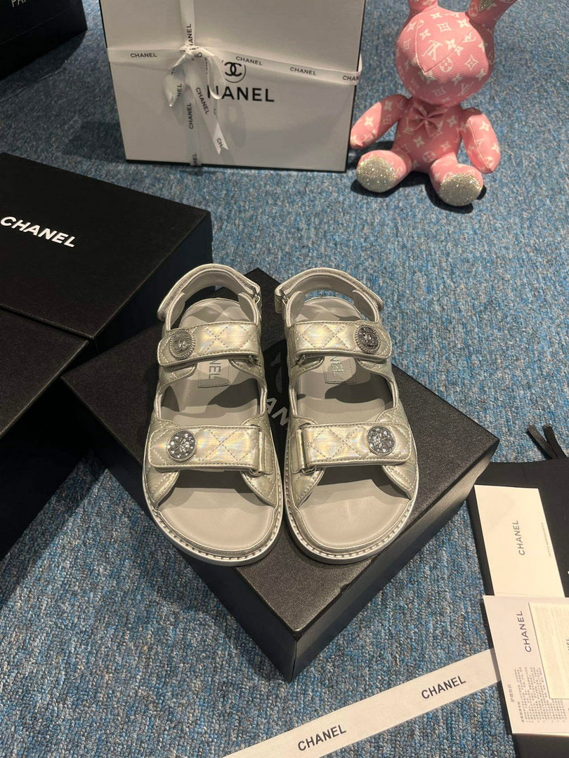 Chanel G40138 Women's Sandals Shoes Lambskin C90250