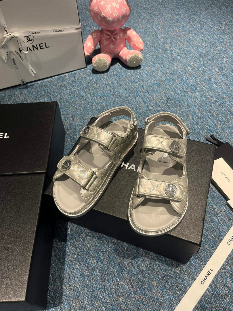 Chanel G40138 Women's Sandals Shoes Lambskin C90250