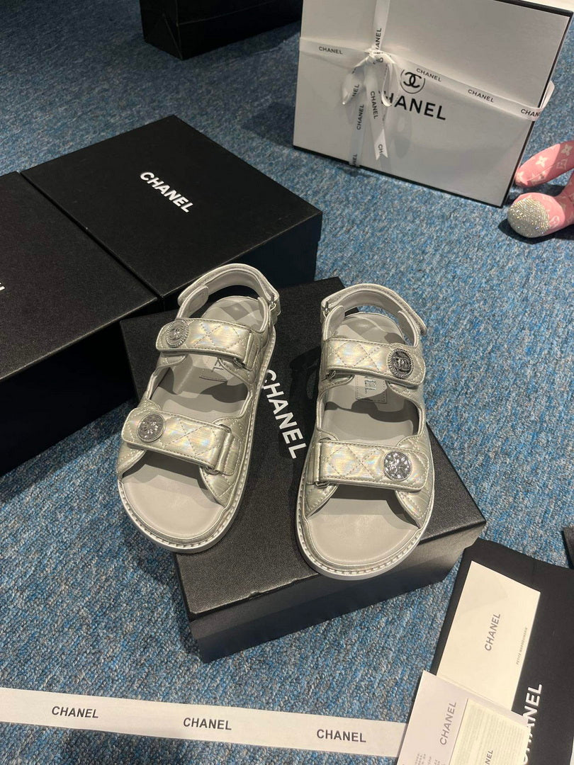 Chanel G40138 Women's Sandals Shoes Lambskin C90250