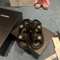 Chanel G40138 Women's Sandals Shoes Lambskin C90252 - 35 - View 1